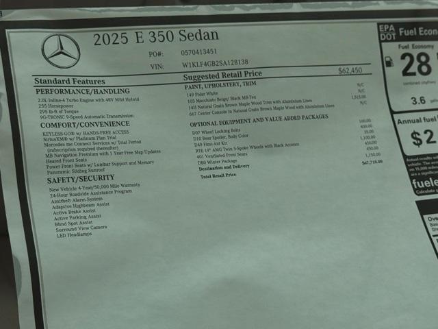 Photo of 2025 Polar White Mercedes-Benz E-Class