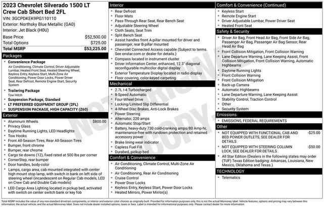 Photo of 2023 Northsky Blue Metallic Chevrolet Silverado 1500