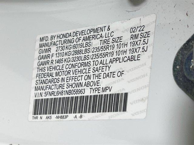 Photo of 2022 Platinum White Pearl Honda Odyssey