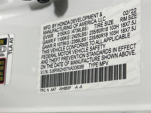 Photo of 2022 Platinum White Pearl Honda CR-V