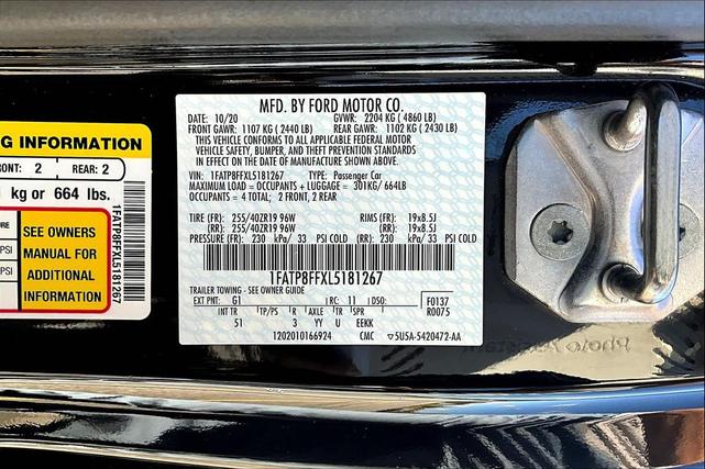Photo of 2020 Shadow Black Ford Mustang