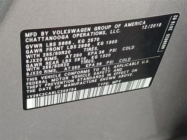Photo of 2020 Pyrite Silver Metallic Volkswagen Atlas Cross Sport