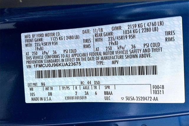 Photo of 2019 Lightning Blue Ford Escape
