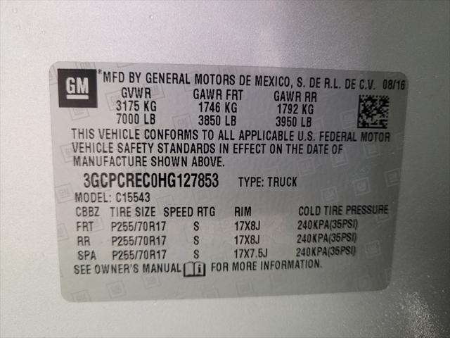 Photo of 2017 Silver Ice Metallic Chevrolet Silverado 1500