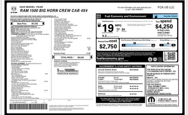Photo of 2025 Flame Red Clearcoat RAM 1500