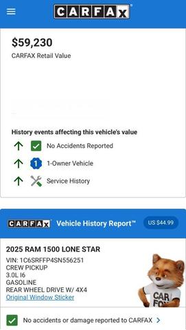 Photo of 2025 Flame Red Clearcoat RAM 1500