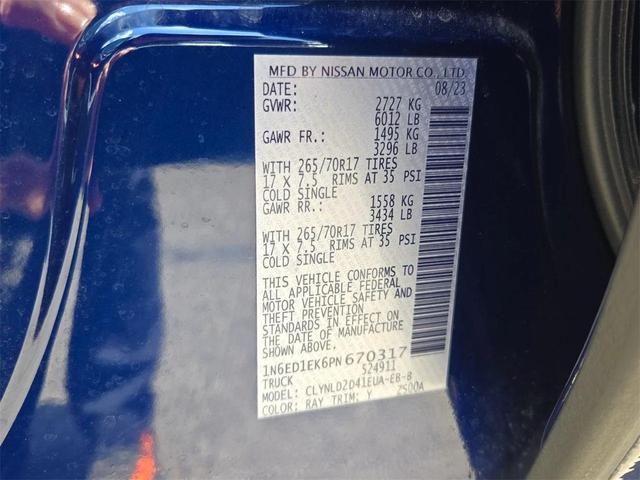 Photo of 2023 Deep Blue Pearl Nissan Frontier