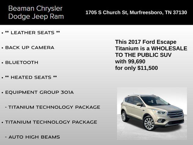 Photo of 2017 White Gold Metallic Ford Escape