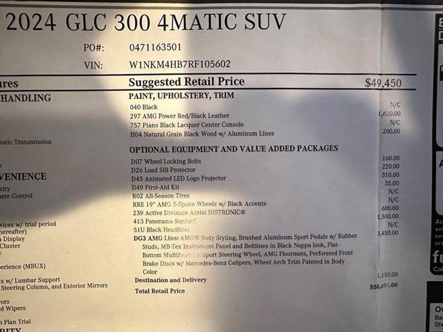 Photo of 2024 Black Mercedes-Benz GLC 300