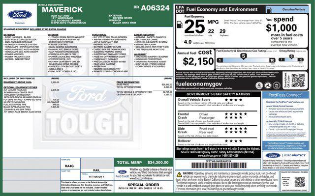 Photo of 2024 Oxford White Ford Maverick