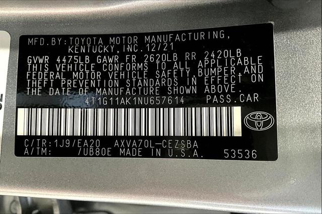 Photo of 2022 Celestial Silver Metallic Toyota Camry