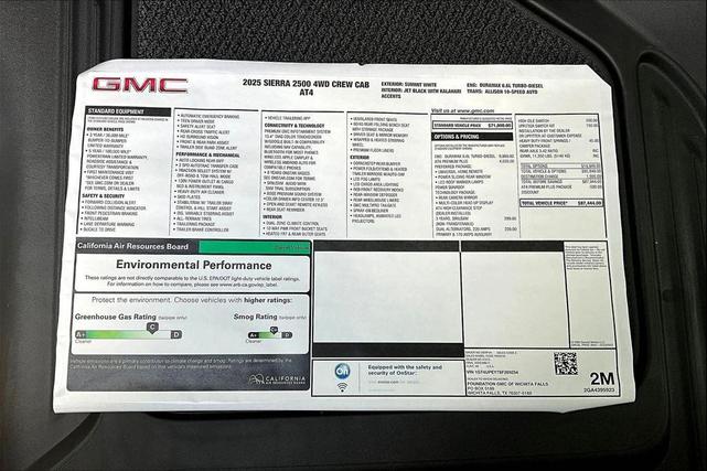 Photo of 2025 Summit White GMC Sierra 2500