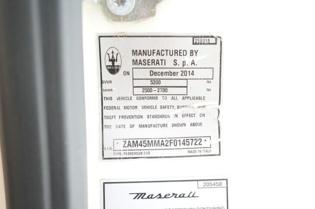 Photo of 2015 Bianco Eldorado Maserati GranTurismo
