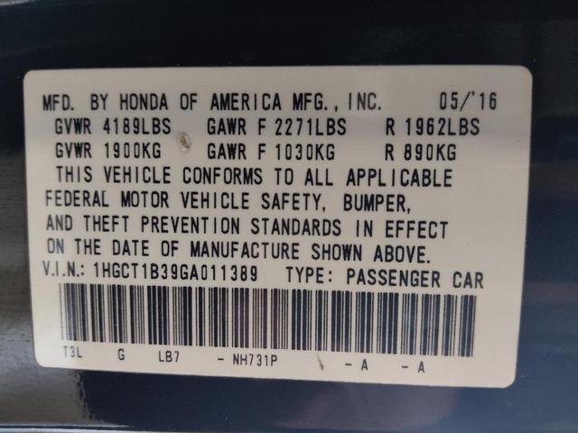 Photo of 2016 Crystal Black Pearl Honda Accord