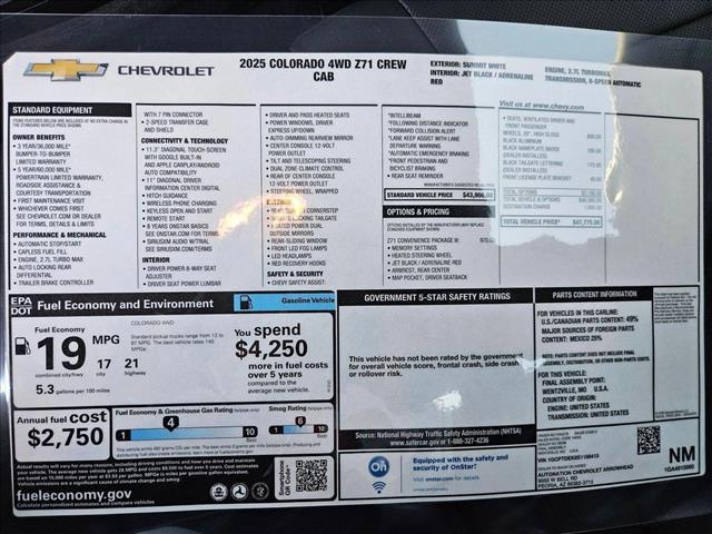 Photo of 2025 Summit White Chevrolet Colorado