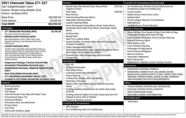 Photo of 2021 Shadow Gray Metallic Chevrolet Tahoe
