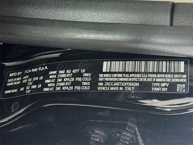 Photo of 2016 Black Jeep Renegade