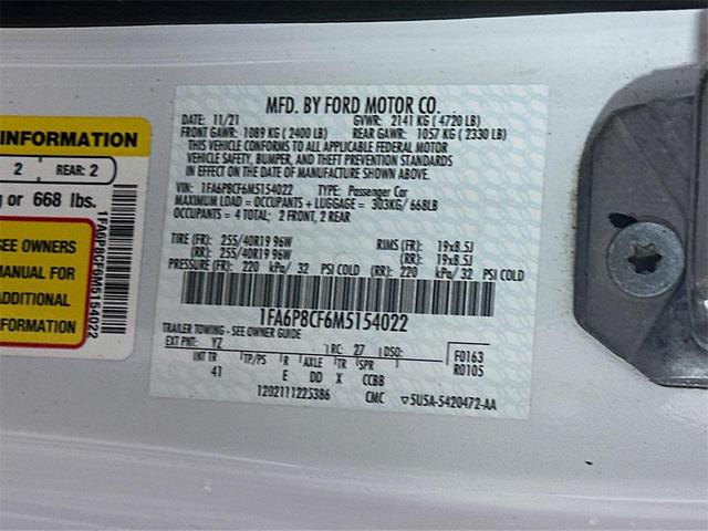 Photo of 2021 Oxford White Ford Mustang