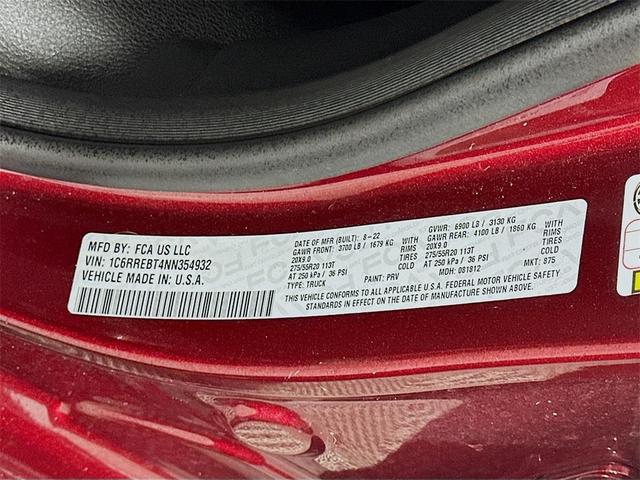 Photo of 2022 Delmonico Red Pearlcoat RAM 1500