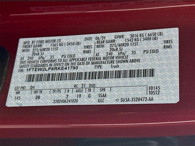 Photo of 2024 Red Metallic Ford F-150
