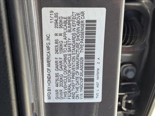 Photo of 2020 Crystal Black Pearl Honda Accord