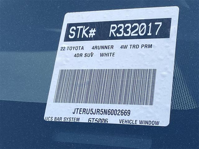 Photo of 2022 White Toyota 4Runner