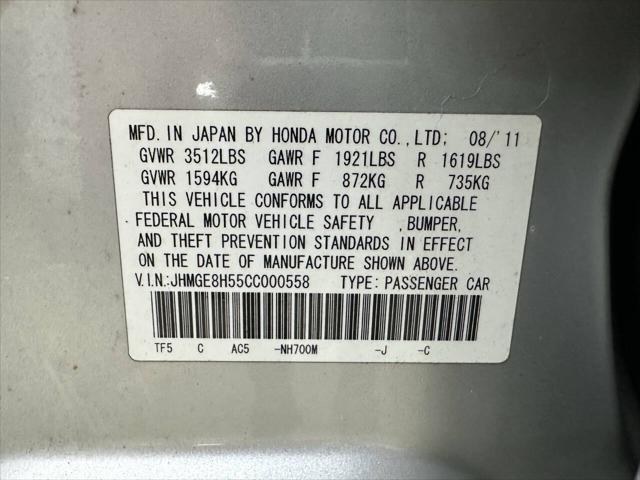 Photo of 2012 Alabaster Silver Metallic Honda Fit