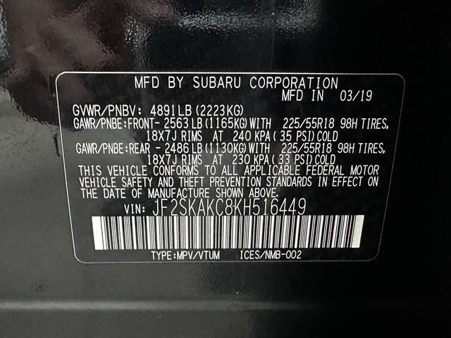 Photo of 2019 Crystal Black Silica Subaru Forester