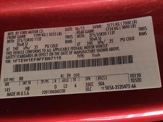 Photo of 2015 Red Ford F-150
