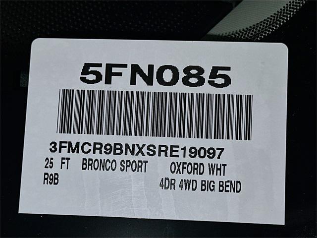 Photo of 2025 Oxford White Ford Bronco Sport