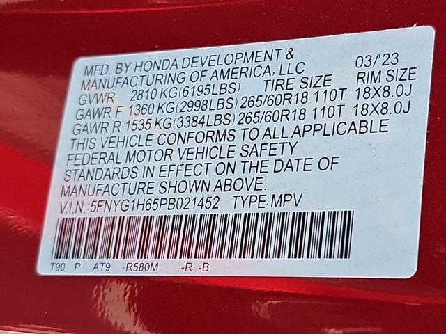 Photo of 2023 Red Honda Pilot