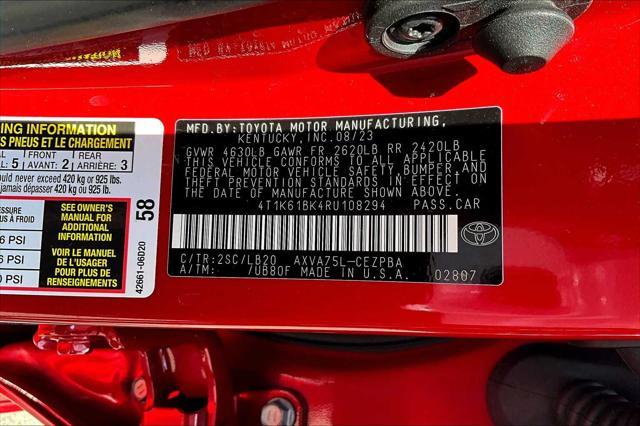 Photo of 2024 Supersonic Red/Midnight Black Metallic Toyota Camry