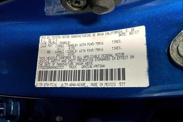 Photo of 2017 Blazing Blue Pearl Toyota Tacoma