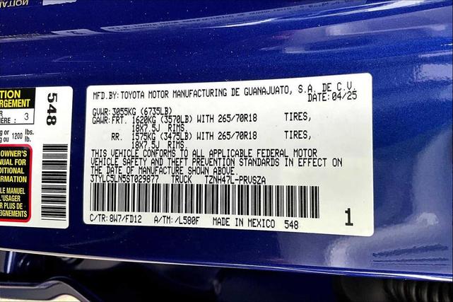 Photo of 2025 Blue Crush Metallic Toyota Tacoma