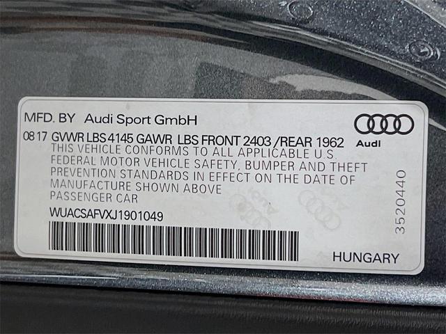 Photo of 2018 Daytona Gray Pearl Effect Audi TT RS