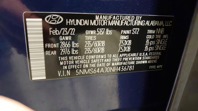Photo of 2022 Stormy Sea Hyundai SANTA FE