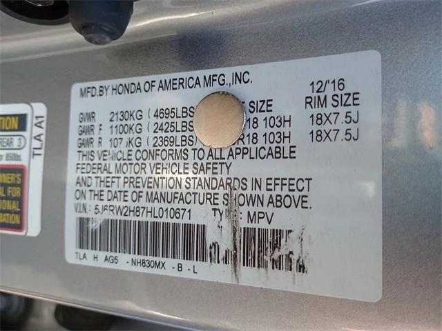 Photo of 2017 Lunar Silver Metallic Honda CR-V