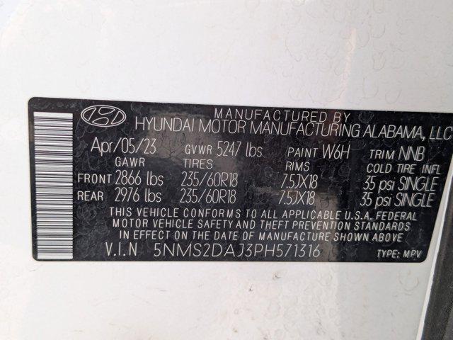 Photo of 2023 Serenity White Pearl Hyundai SANTA FE