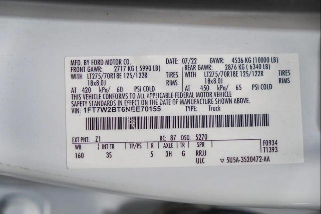 Photo of 2022 Oxford White Ford F-250