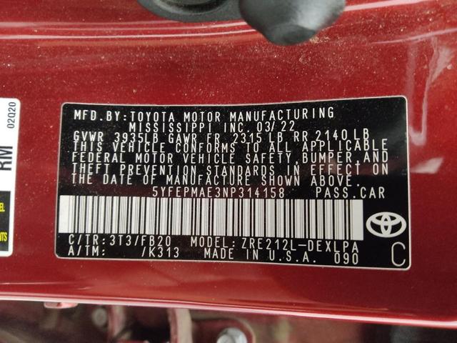Photo of 2022 Ruby Flare Pearl Toyota Corolla