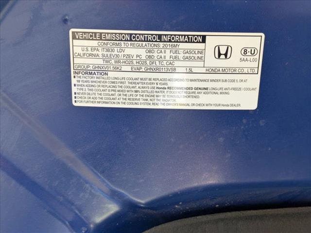Photo of 2016 Aegean Blue Metallic Honda Civic