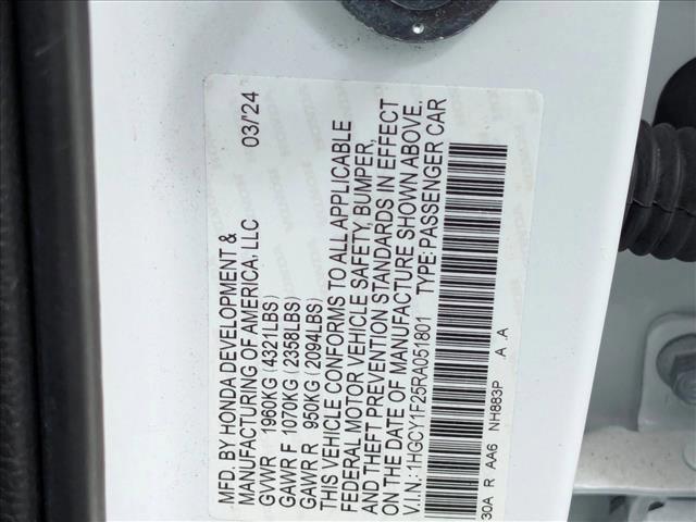 Photo of 2024 Platinum White Pearl Honda Accord