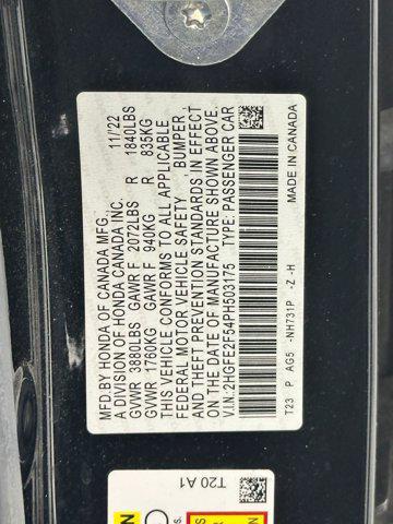 Photo of 2023 Crystal Black Pearl Honda Civic