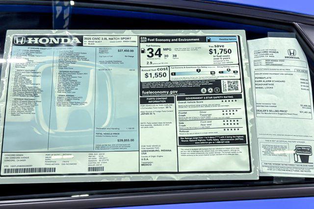 Photo of 2025 BLUE LAGOON PEARL Honda Civic