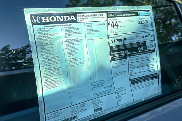 Photo of 2025 Urban Gray Pearl Honda Accord Hybrid