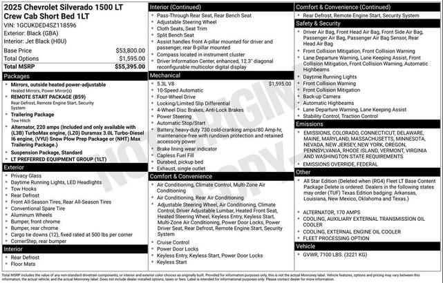 Photo of 2025 Black Chevrolet Silverado 1500