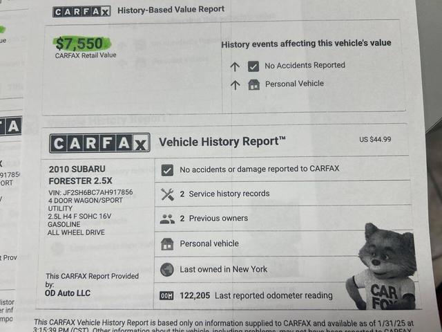 Photo of 2010 Maroon Subaru Forester