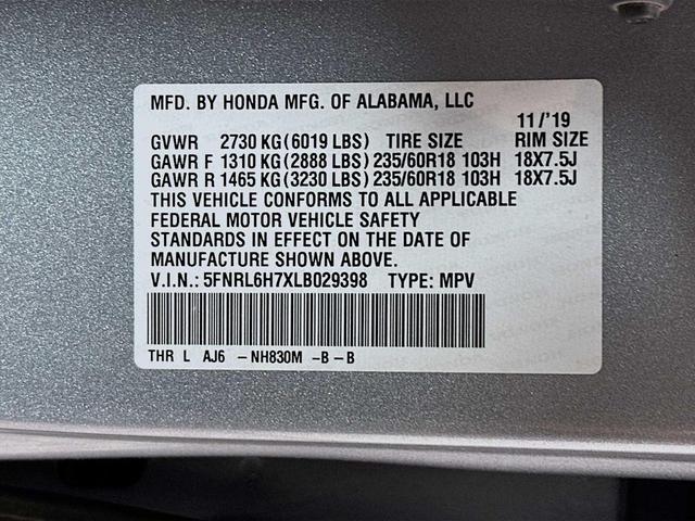 Photo of 2020 Lunar Silver Metallic Honda Odyssey