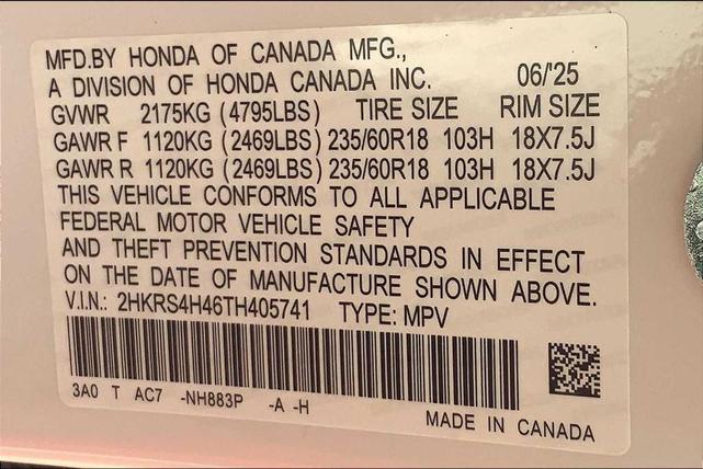 Photo of 2026 Platinum White Pearl Honda CR-V