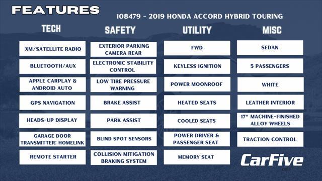Photo of 2019 Platinum White Pearl Honda Accord Hybrid